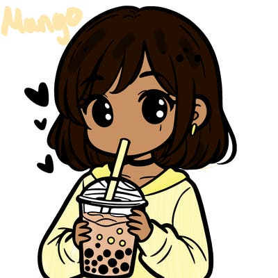 girl drinking boba tea