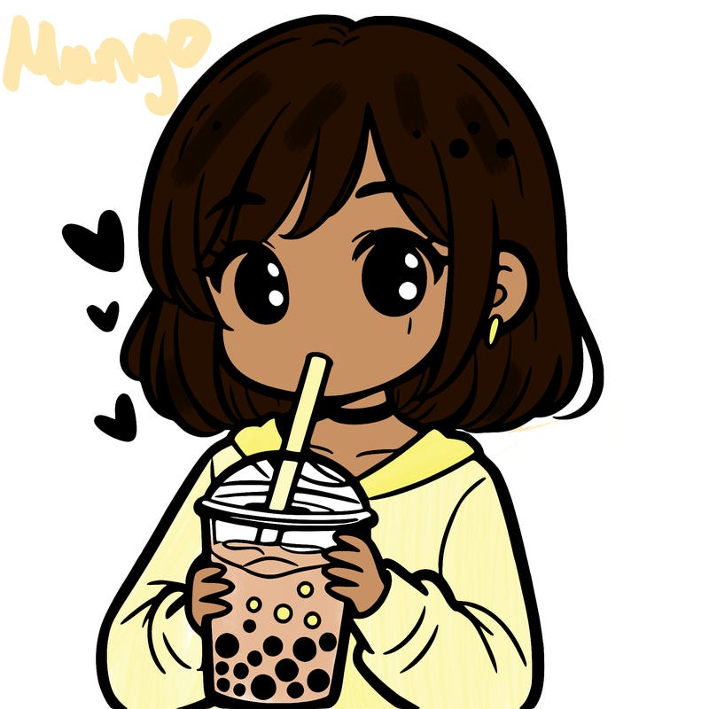 girl drinking boba tea