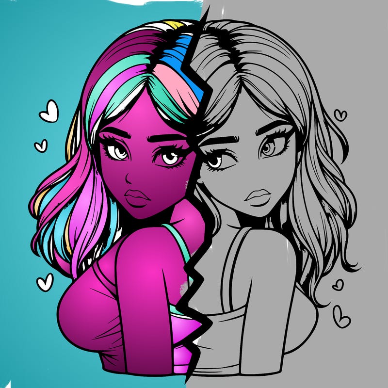 realistic girl split