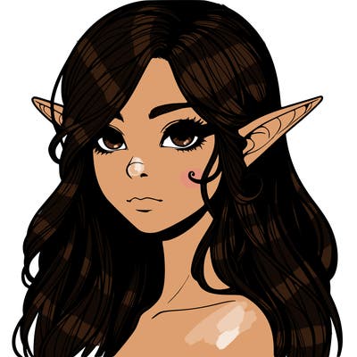 elf girl realistic dark fantasy