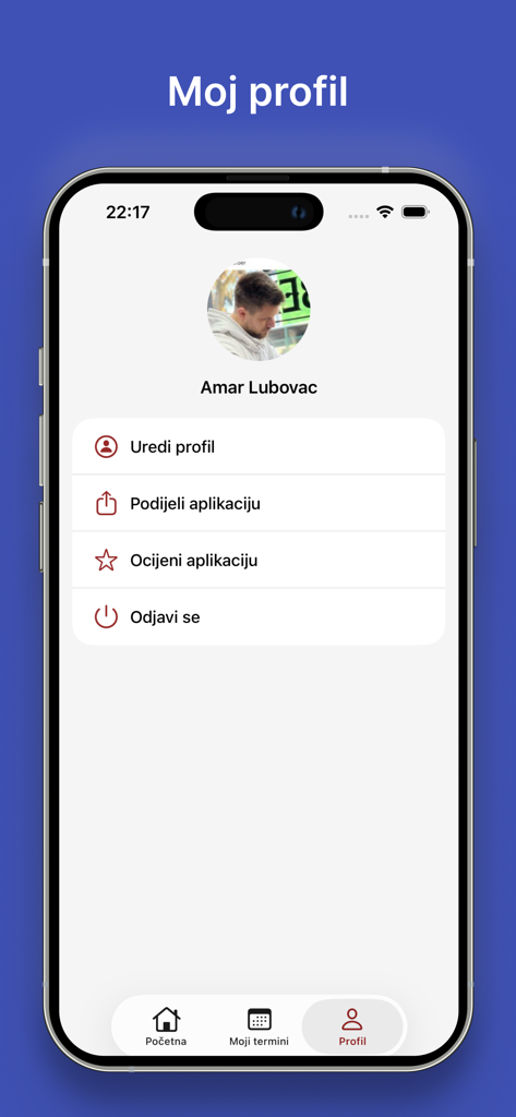 Casa Koba - Schermata del profilo dell'app mobile Casa Koba che mostra le impostazioni dell'utente