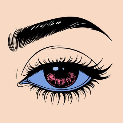 eye closed realistic