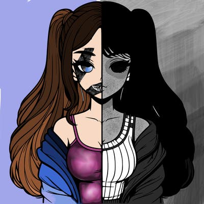 realistic girl split