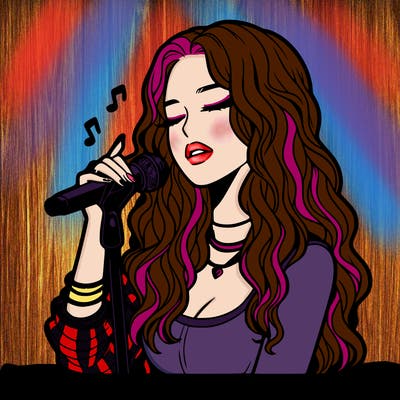 realistic female singer