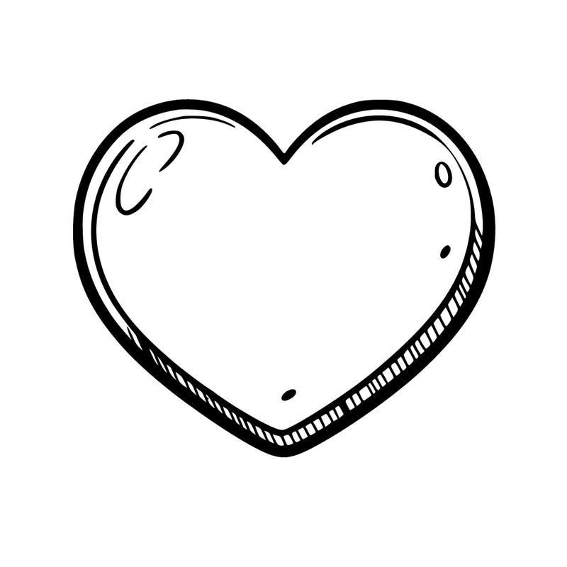 a blank heart