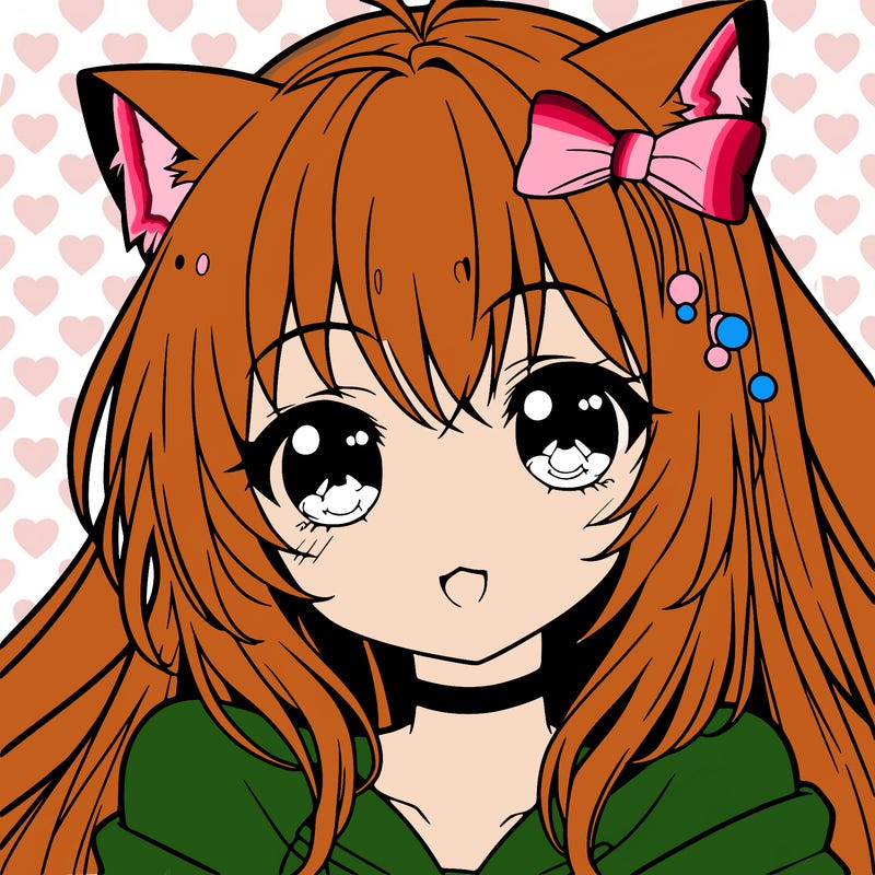 anime girl with cat ears