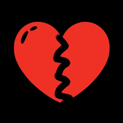 a blank heart