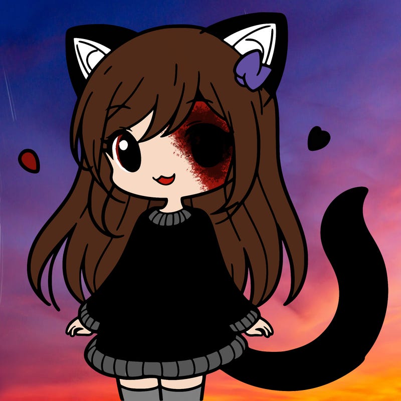 girl with cat ears and tail