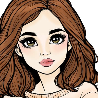 realistic girl whith cute eyes