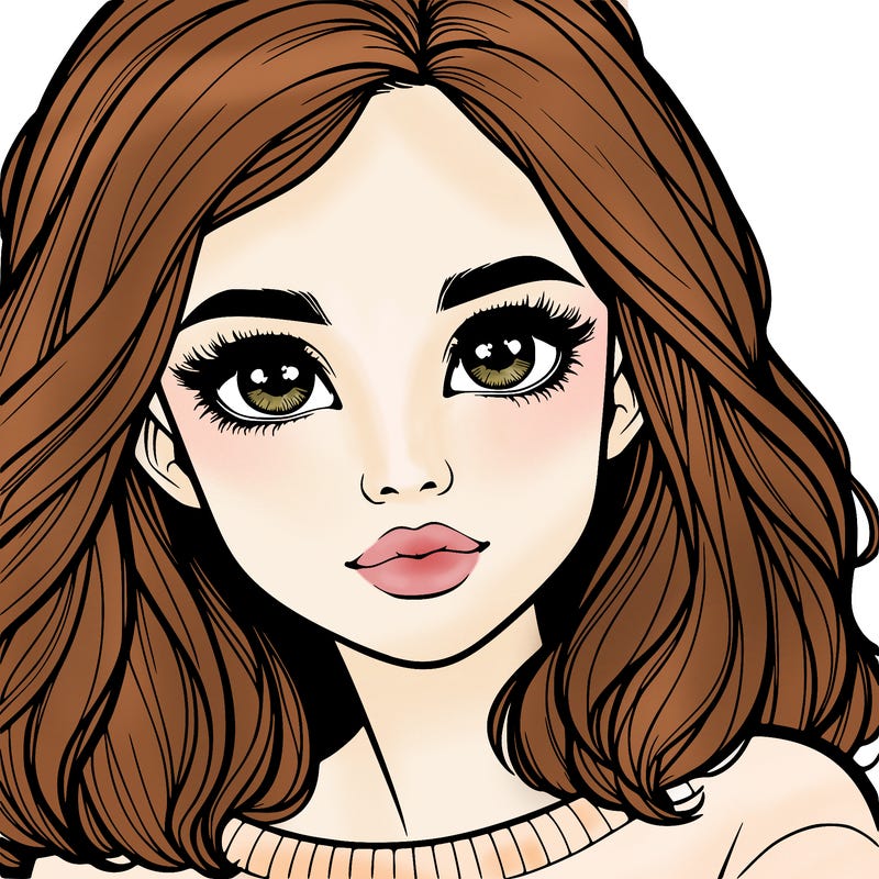 realistic girl whith cute eyes