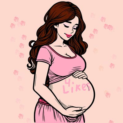 woman heavily pregnant realistic
