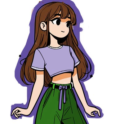 girl in a cute crop top