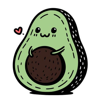 an avocado hugging an avocado
