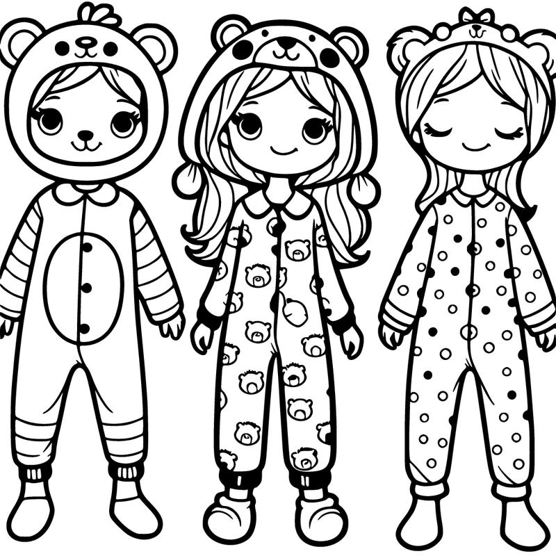 girl in animal pj’s