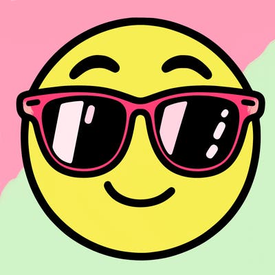 emoji with sunglasses