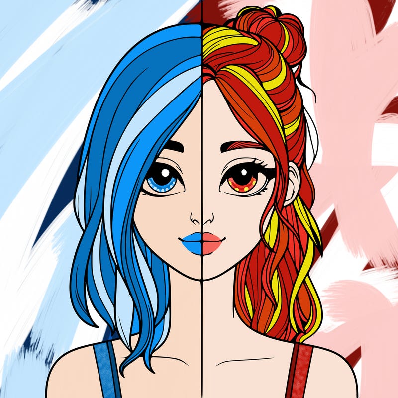 realistic girl split