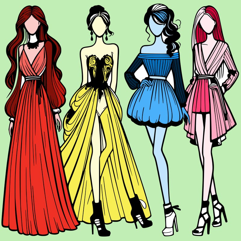 fashion models dresses