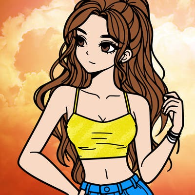 girl in crop top