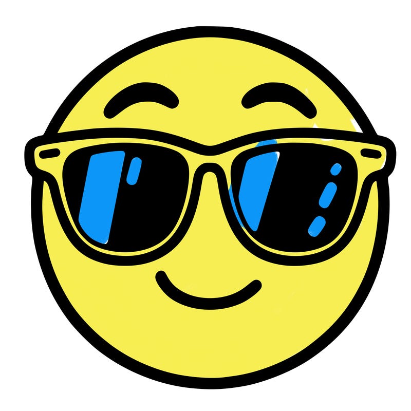 emoji with sunglasses