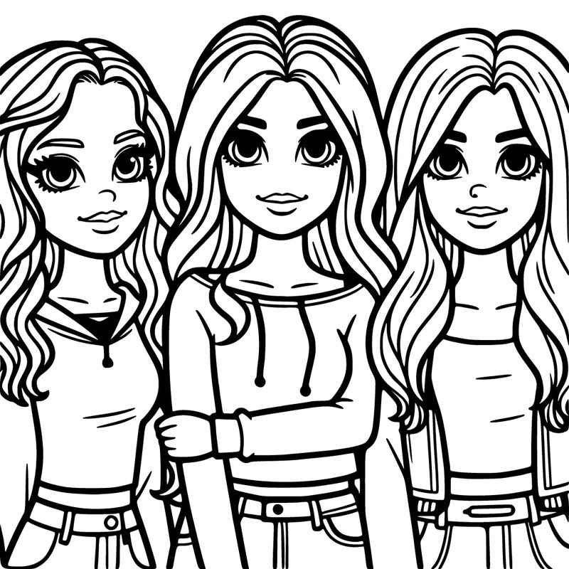 3 teenage girl best friends realistic