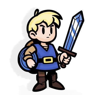 legend of zelda link holding a sword