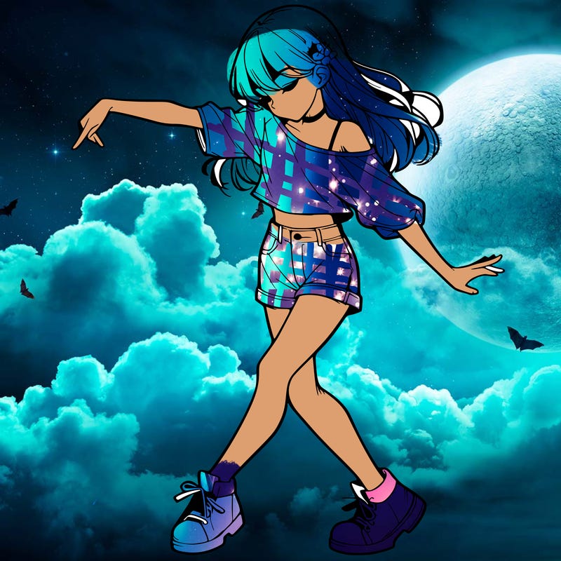 realistic girl danceing