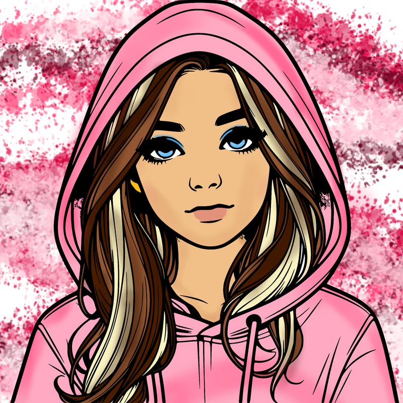 realistic girl with a hoodie