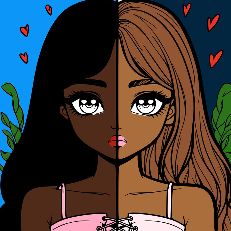 realistic girl split