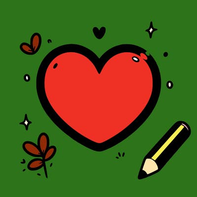 blank simple heart