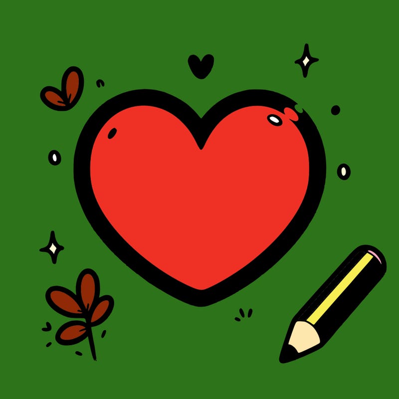 blank simple heart