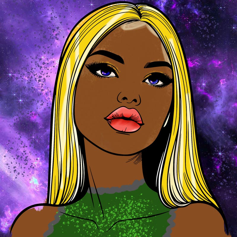 realistic woman with full lips