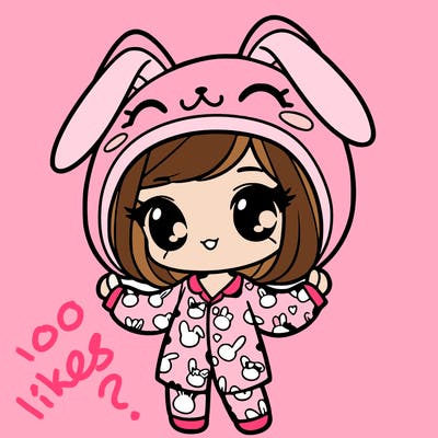 girl in bunny pj's