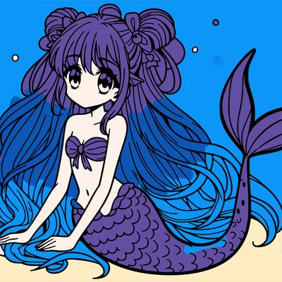 anime mermaid