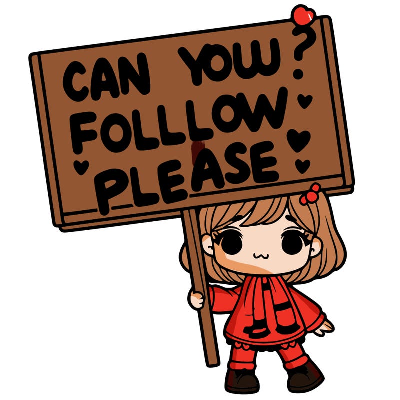 a girl with a sign saying can you follow me please