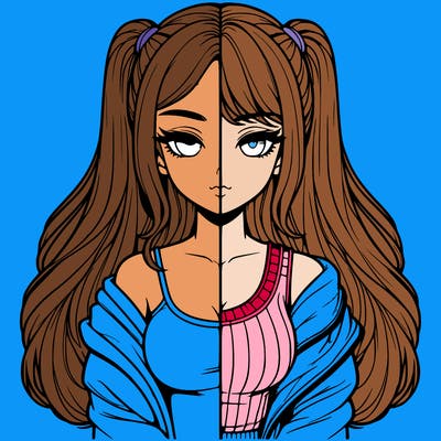 realistic girl split