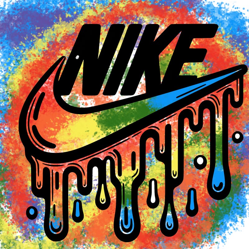 dripping nike logo