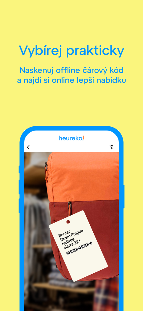 Heureka app barcode scanner feature for price comparison