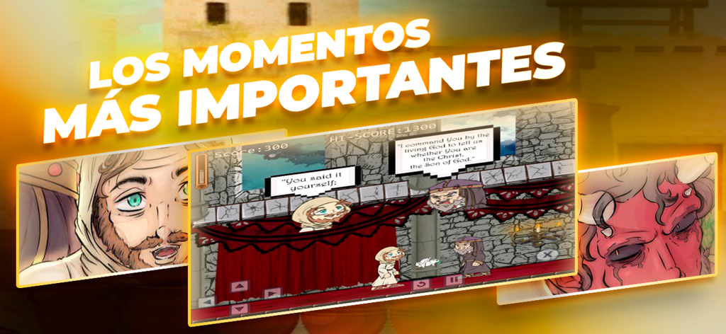 The king Jesus Videogame Spa - 대화와 함께 중요한 성경적 순간을 강조하는 주님 예수 비디오 게임의 게임 플레이 장면