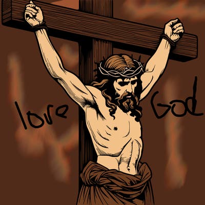 jesus realistic on the cross