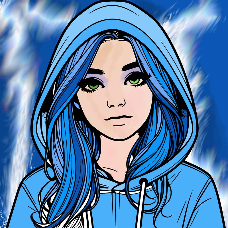 realistic girl with a hoodie