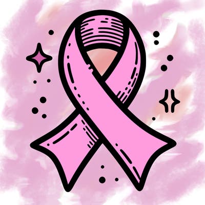 ribbon symbol of national breast cancer awareness month