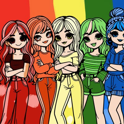 group of girl friends