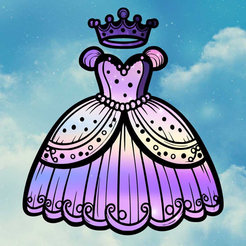 gown with tiara