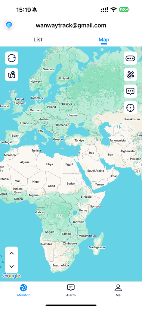 WanWayTrack - WanWayTrack app real-time GPS tracking map interface for vehicle monitoring