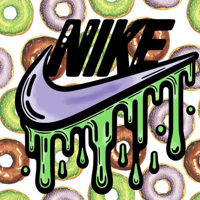 dripping nike logo