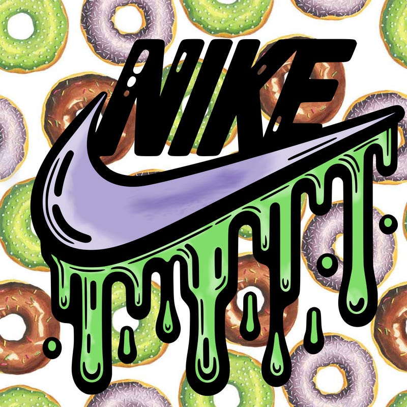dripping nike logo