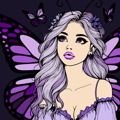 butterfly fairy realistic girl