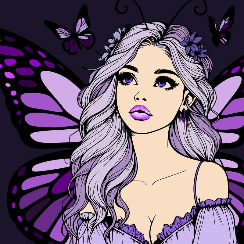 butterfly fairy realistic girl
