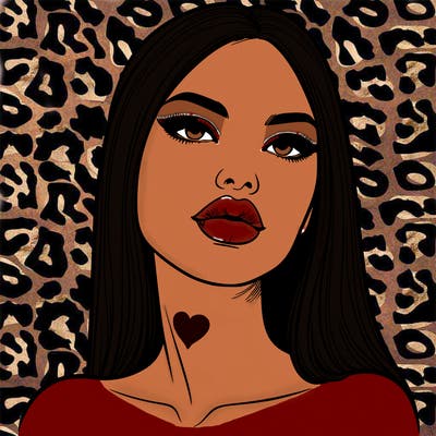realistic woman with full lips