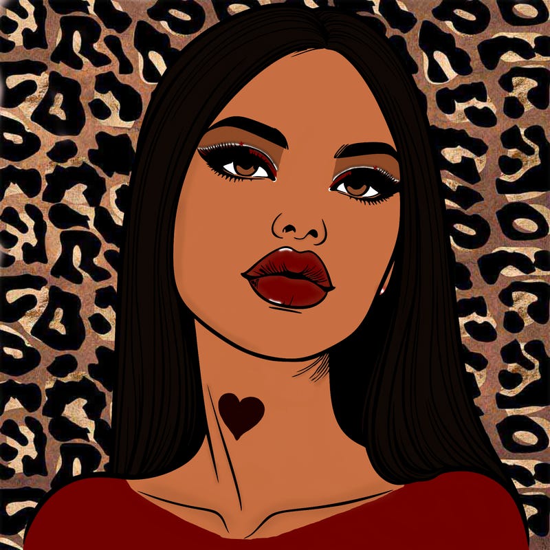 realistic woman with full lips
